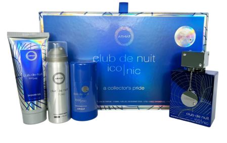 Estuche Armaf Club De Nuit Iconic Hombre 4Pz Perfume 105ml +Body Spray 50ml+Desodorante 75ml + Crema 100ml